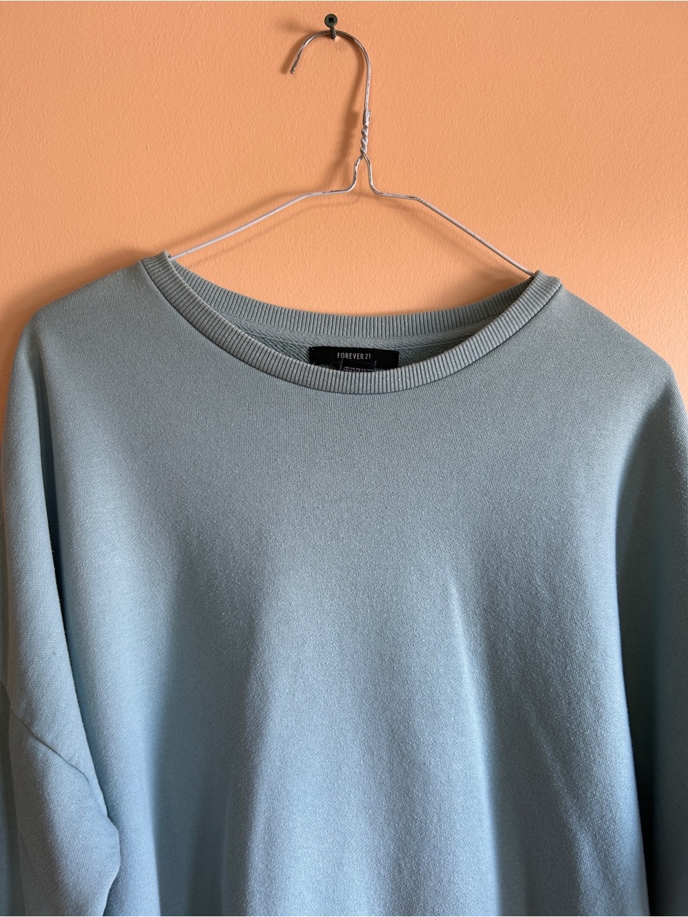 Forever 21 Light Blue Crewneck Sweatshirt - Picture 3 of 7